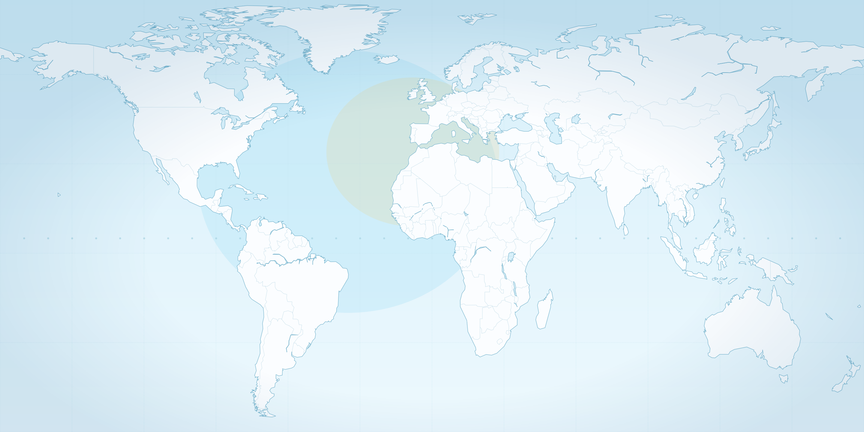 Illustrated global network map connecting Venezuela, Miami, the United States, Spain and the Canary Islands